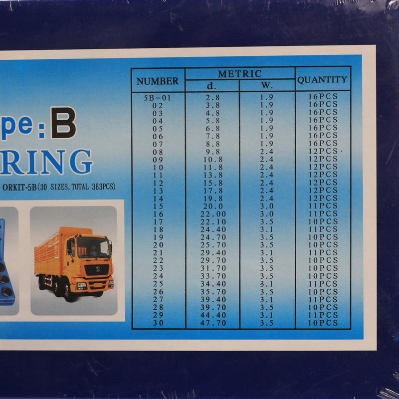 Hoogtemperatuurbestendige O-ring box service set voor NBR hydraulische cilinder